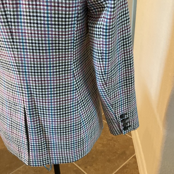Talbots checked blazer, 1 button front, size 2P - Picture 6 of 7